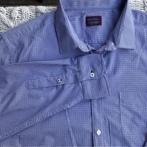 UNTUCKit Men's Blue/Purple Gingham Dress Shirt, 3XL